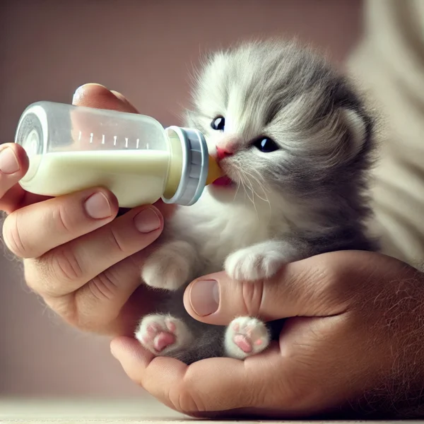 preparación de leche para gatitos recién nacidos 